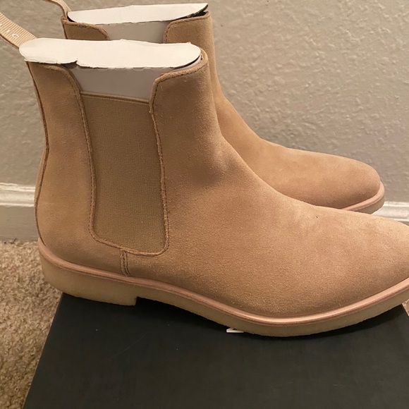 Tan Suede Chelsea Boots - Picture 2 of 5